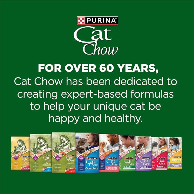 Purina Cat Chow Indoor Healthy Weight and Hairball Dry Cat Food With Chicken - (Pack of 4) 3.15 lb. Bags