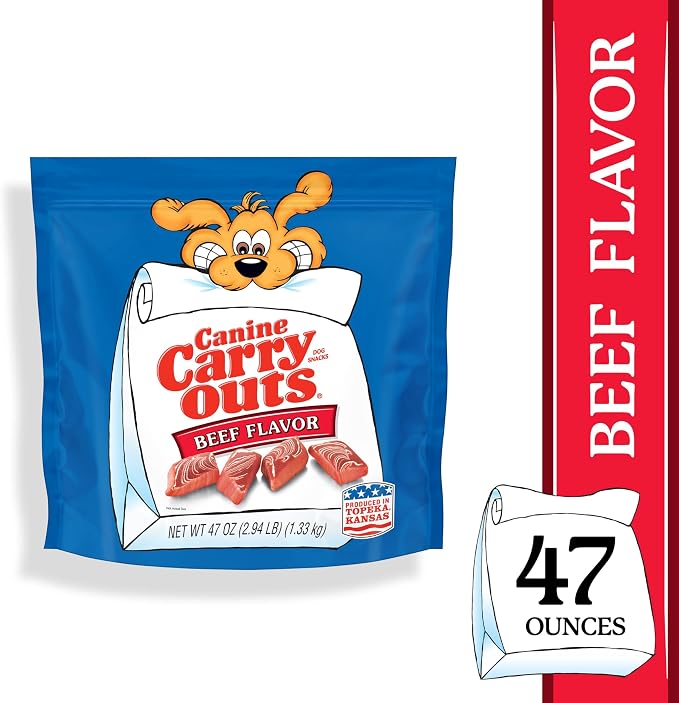 Canine Carry Outs Beef Flavor Dog Treats, 47 Ounce Bag