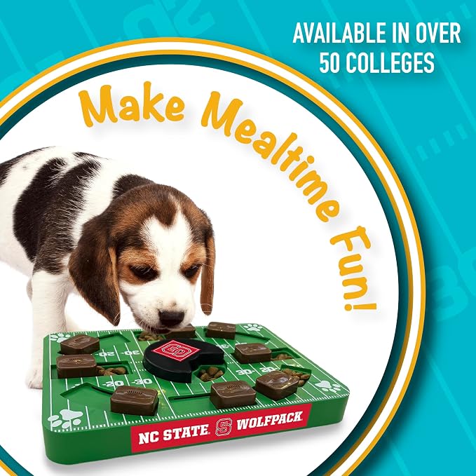 Pets First NCAA North Carolina Tarheels State Puzzle Toy, Puzzle Treat Dog Toy, Interactive Dog Treat Toy, Dog Puzzle Feeding Slow Toy