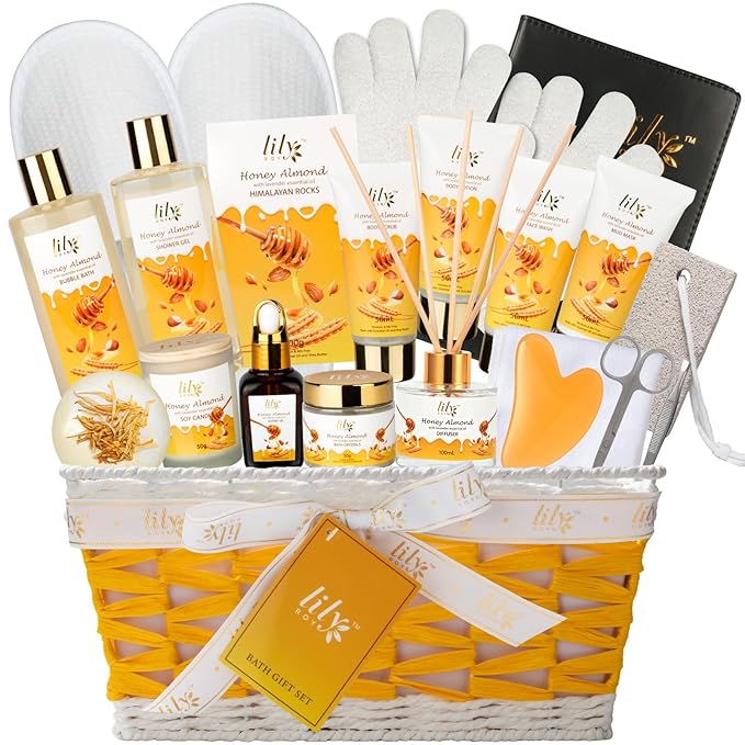 Mothers Day Gift Basket for Women, Gifts for Women - 21Piece Luxurious Bath and Body Skin Care Set for Women, Spa Gift Set for Mom, Spa Kit | Valentines Day, Birthday Gifts, Christmas Gift Sets