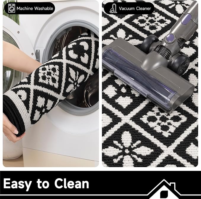 Ileading Indoor Door Mat 2x3ft, Absorbent Muddy Mats for Dogs, Low-Profile Entrance Welcome Mat with Non-Slip Rubber Backing, Washable Runner Carpet for Hallway,Entryway,Kitchen