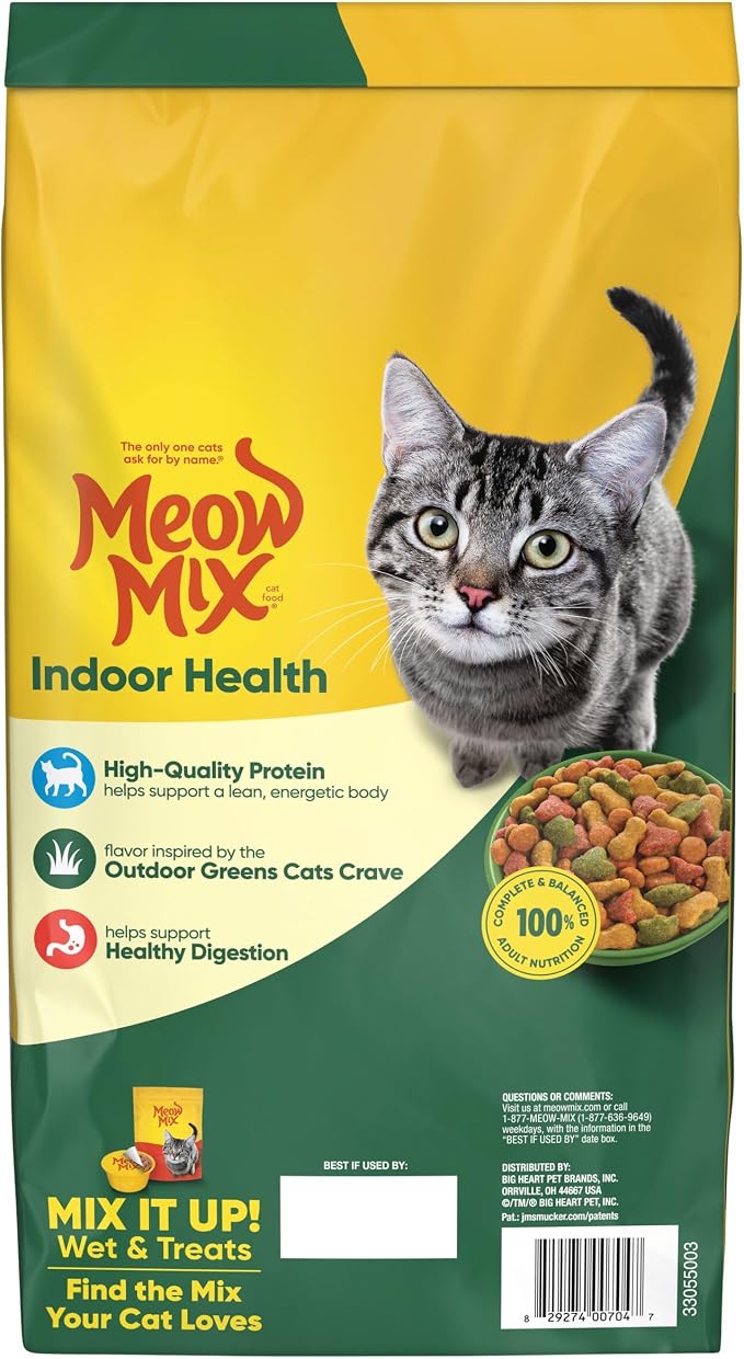 Meow Mix Indoor Health Dry Cat Food, 6.3 Pound Bag