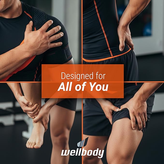 Wellbody 5 Deep Tissue Massage Gun with Heat Ball Technology | Vibrating Handheld Massager for Trigger Point Therapy | 5 Speed Rechargeable Portable Device for Muscle Pain Relief & Recovery