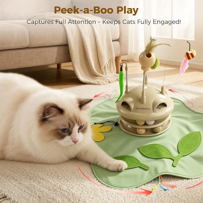 Cat Toys Rechargeable, 6-in-1 Automatic Interactive cat Toy