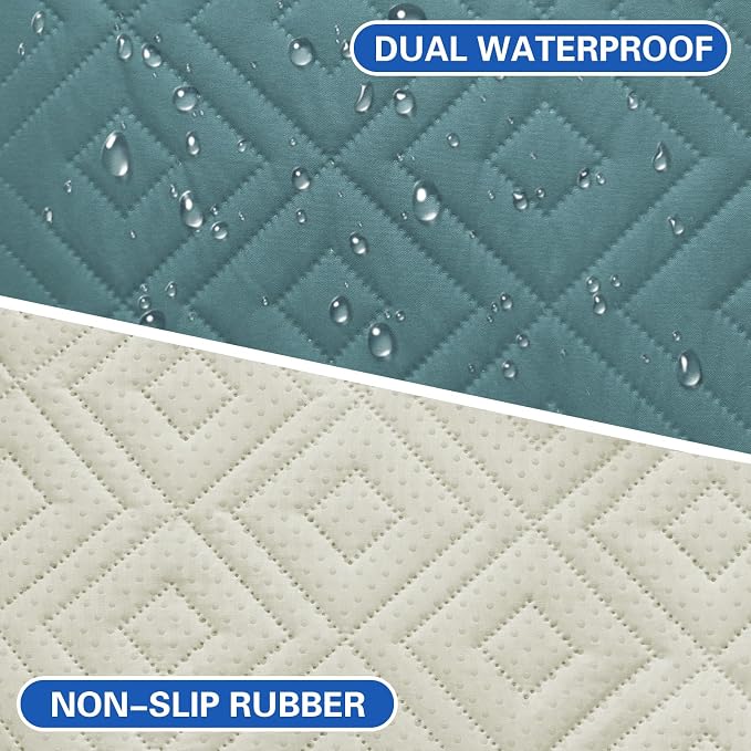 2026 Waterproof Bed Sofa Blanket (68"x82") Comfy Couch Sofa Mat for Dog Pets with Anti-Slip Back, Universal Incontinence Lightweight Liner Pad for Furniture Car Picnic etc Durable Washable, Lake Blue