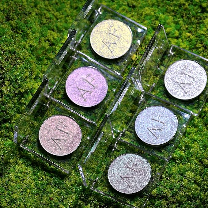 Purple Diamond Highlighter Makeup, Duochrome Shimmer Highlighter Makeup Powder, Long Lasting Lavender Iluminadores De Maquillaje for Face Cheeks Body, Sparkly Shiny Face Illuminator for All Skin, #02