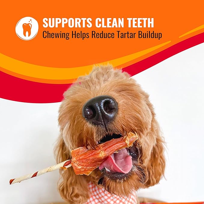 GOOD 'N' FUN Twists Long-Lasting Dog Treat with Real Bully, 6 Count | Premium Chicken, Bully & Beef Hide Chew, High Protein Supports Strong Muscles and Healthy Immune System, For Adult Dogs