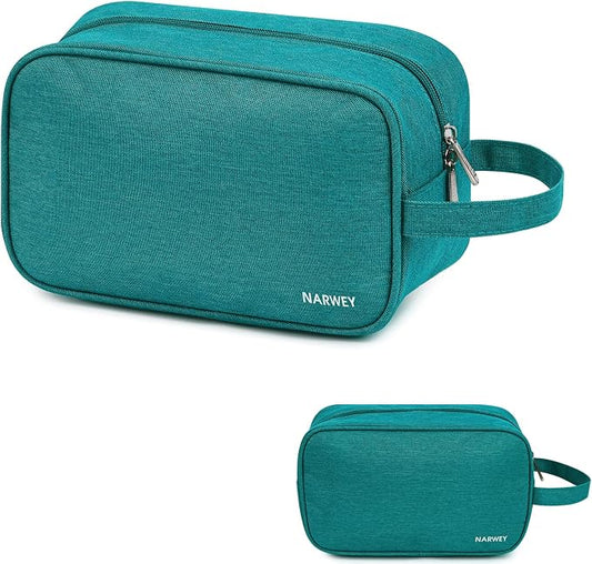 Narwey Travel Toiletry Bag for Women Traveling Dopp Kit Men Travel Bag for Toiletries Cosmetic Bag Makeup Bag Medicine Bag for Traveling (Teal)