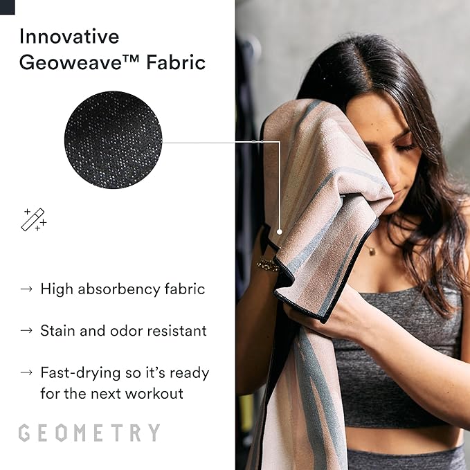 GEOMETRY Gym Towels for Working Out - Double Sided, Super Absorbent Microfiber Sweat Towel, Compact & Quick Dry - Premium Microfiber for Gym - Amanda, 16" x 30", 1 Piece