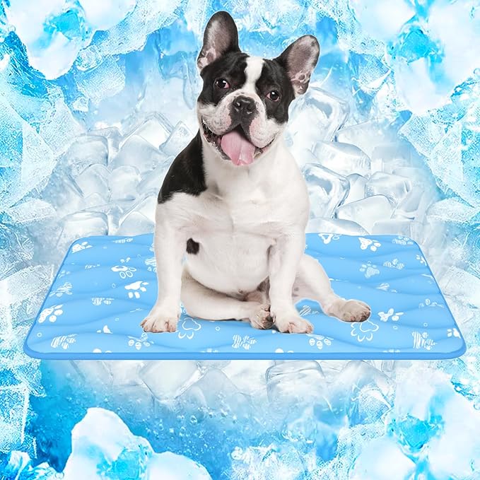 30x20in Dog Cooling Mat with One-Way Moisture & Arc-Chill 3.0 | Color-Changing Cool Indicator. Washable, Non-Slip Pet Bed. One-Way Moisture Tech Keeps Cool & Dry for Floors, Sofas, Kennels