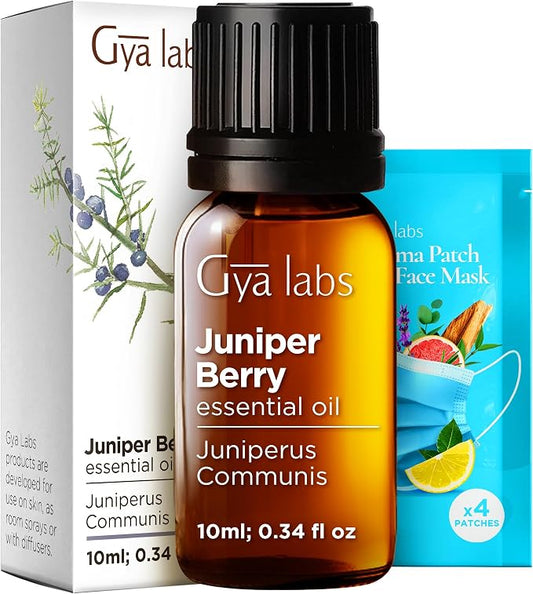 100% Pure Juniper Berry Essential Oil - 0.34 Fl Oz - Juniper Berry Oil for Hair, Skin, Diffuser, Aromatherapy & DIY Candle Making Scent
