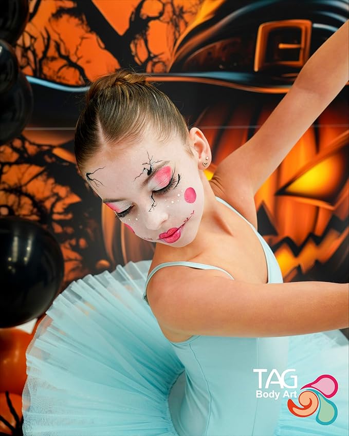 TAG Professional Face and Body Paint, Regular White 32gm, non toxic, hypoallergenic, easy to wash, ideal for Kids Parties, Halloween, Cosplay and Events