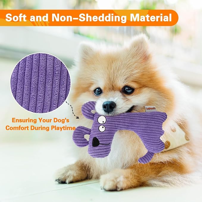 Squeaky Dog Toy for Small & Medium Dogs, Dog-Shaped Plush Toy