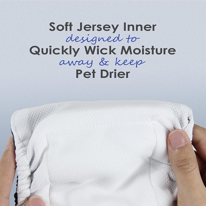 wegreeco Washable Male Dog Belly Band (Stylish Pattern)- Pack of 3 - Washable Male Dog Belly Wrap, Dog Diapers Male (Whale, M)