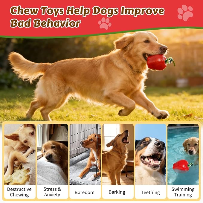 Tough Dog Chew Toys Indestructible Squeaky Toys for Aggressive Chewers Outdoor Swimming Interactive Tough Chew Toys for Medium and Large Dogs