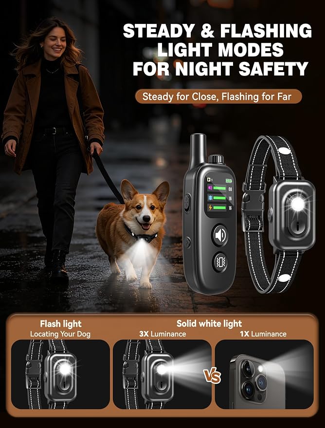 Small Dog Shock Collar with Remote - Specially Designed for Small Dogs 5-15 lbs, 5-30 lbs Puppies, Ultra-Light 0.92 Oz Dog Training Collar with Safe Beep Vibration Shock, IP67 Waterproof, Black