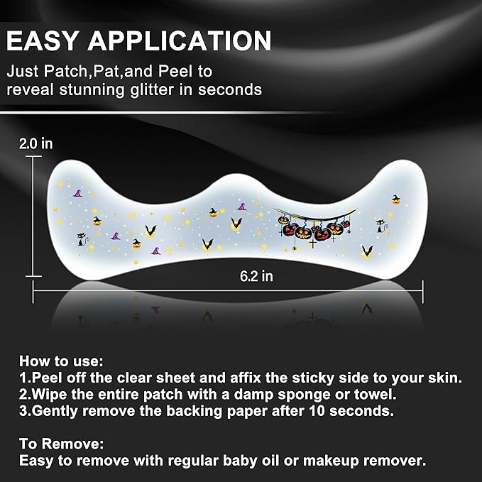 20 Pcs Halloween Makeup Decorations,DIY Halloween Glitter Freckles Face Tattoos Stickers,Sparkle and Waterproof halloween Rave Accessories Face Paint Makeup Kit for Women, Kids, Party Supplies