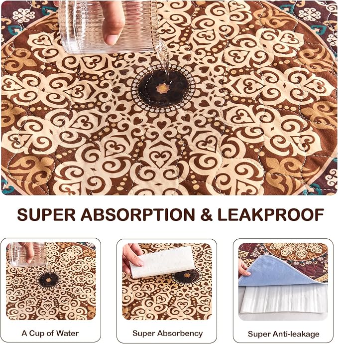 Washable Pee Pads, Super Absorbent Puppy Pads, 2 Pack 72"x72" | Reusable Dog Training Pads, Leakproof With Waterproof Non-Slip Backing For Crates, Floors, Indoor Potty & Furniture