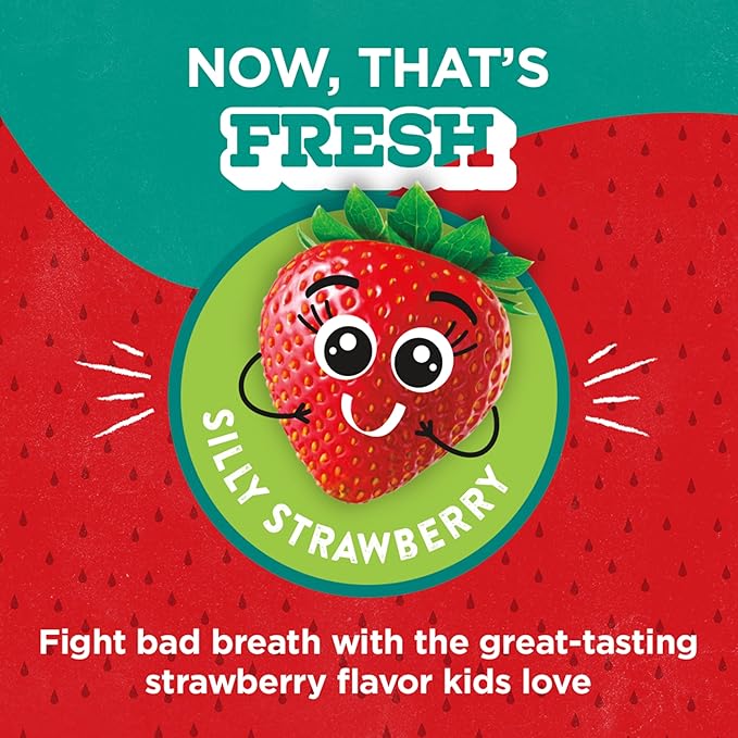 Tom's of Maine Children's Anticavity Fluoride Rinse Mouthwash, Silly Strawberry, 16 oz. 3-Pack