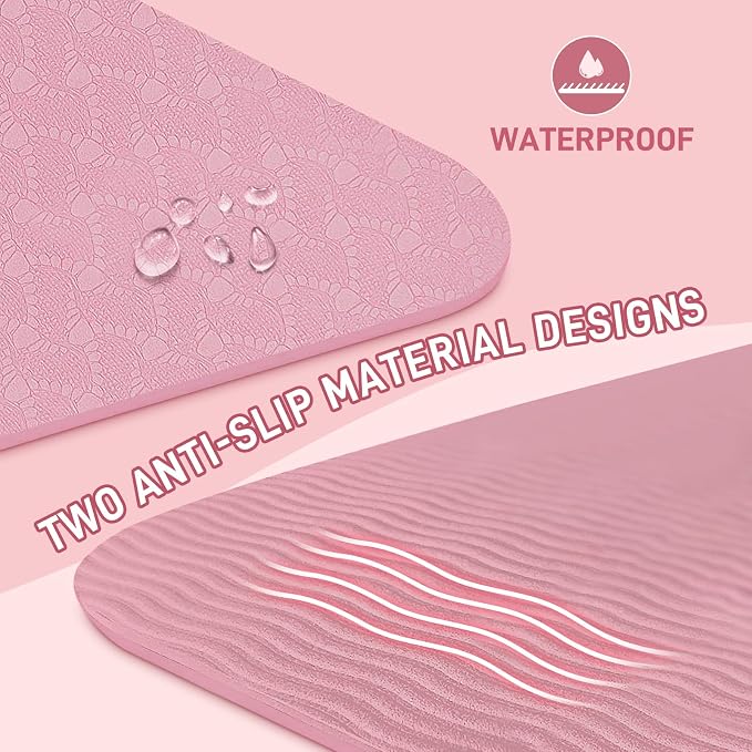 Foldable Yoga Mat for Travel 72"x 32"x 0.32"Inch, 8mm Thick Folding Exercise Mat, Outdoor Non-slip Pilates Mat for Women & Men, Wide Yoga Mat Packable for Workout and Fitness