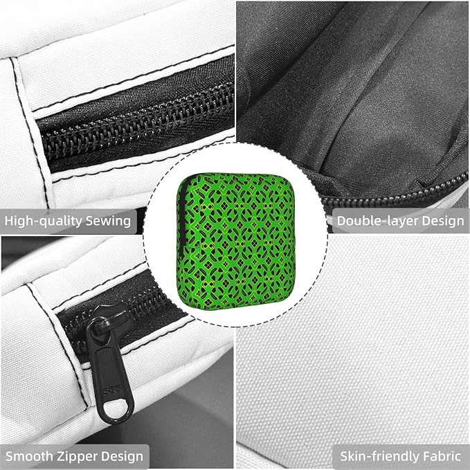 Space Saving Menstrual Pouch Abstract Jamaica Jamaican Flag, Flexible Foldable Design, Discreet Storage Bag for Period Accessories Travel Commute