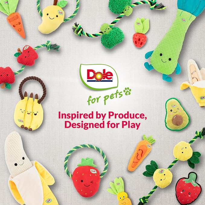 Dog Puzzle Toy with Crinkle Squeak Insert, Dog Enrichment Toys, Strawberry Dog Treat Toy, Great Mental Stimulation for Dogs