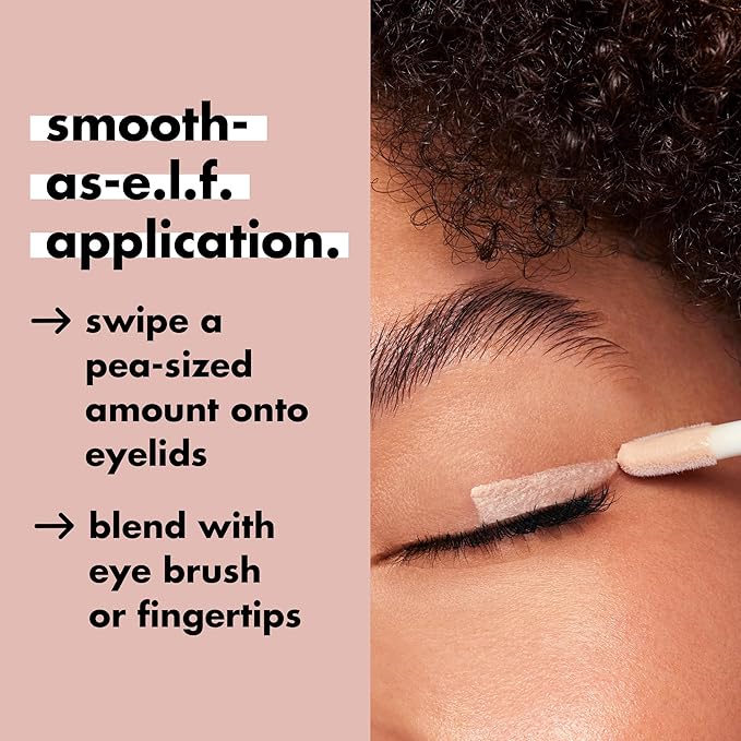 e.l.f. Lock It Down Eyeshadow Primer, Smooth Creamy Eye Makeup Primer For Long-Lasting Eyeshadow, Intensifies Color, Helps Prevent Creasing, Vegan & Cruelty-Free