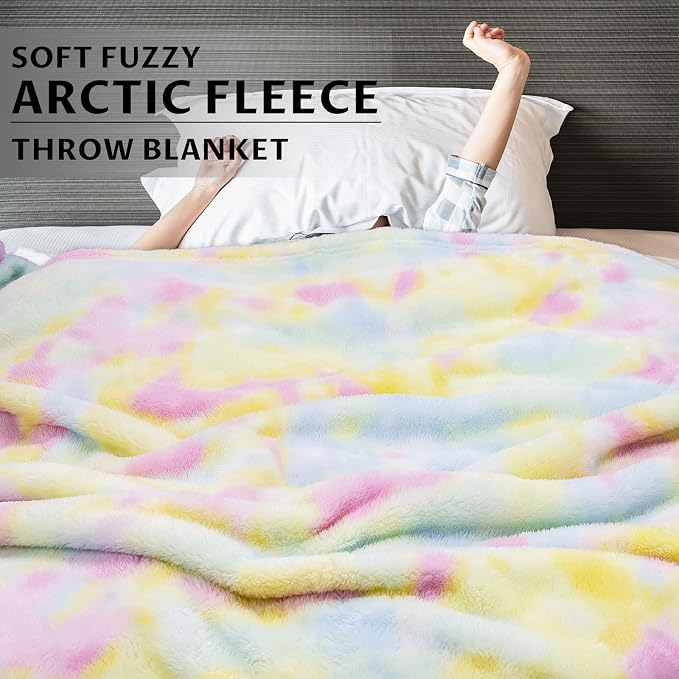 MUGD Soft Blankets Fuzzy Twin Bed Fleece Blanket Kids Warm Throw Blanket for Bed