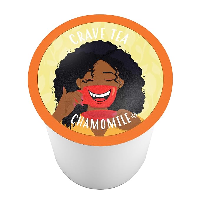 Crave Beverages Tea Pods, Chamomile for Keurig K Cup Brewers, 100 Count