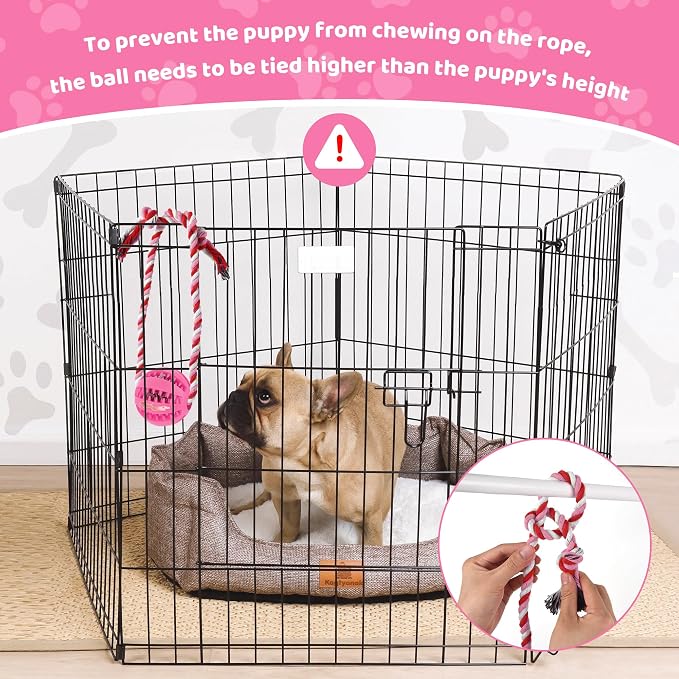 Interactive Dog Toys, Crate Training Aids for Puppies Pink