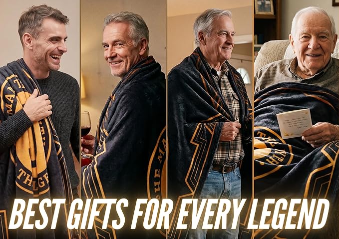 Gifts for Men, Initial Mens Blanket, Birthday Gift for Him, 60"x 80", Y | Soft 350 GSM flannel throw with initial legend design for dads, husbands and grandpas, ideal for birthdays or Christmas