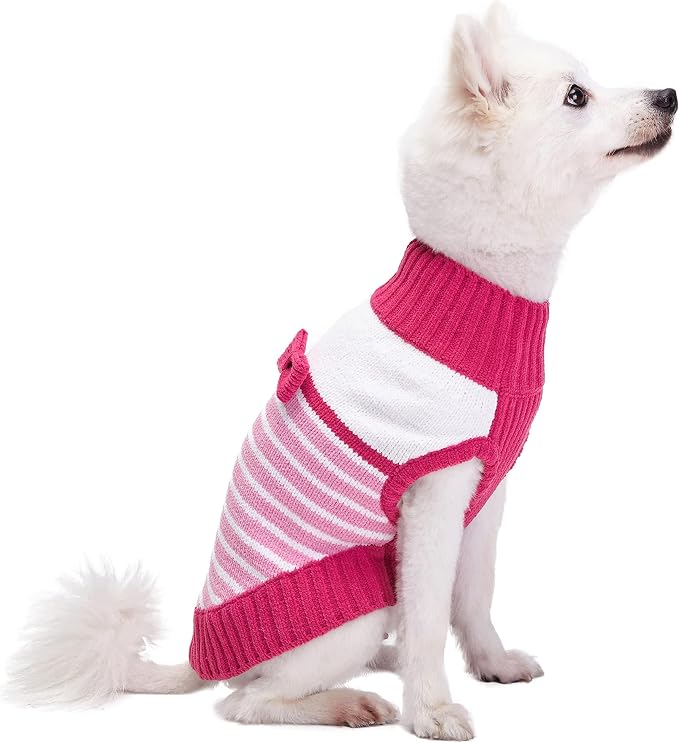 Blueberry Pet Pinky Princess Designer Chenille Dog Sweater in Pinky Princess, Back Length 20", Pack of 1 Clothes for Dogs