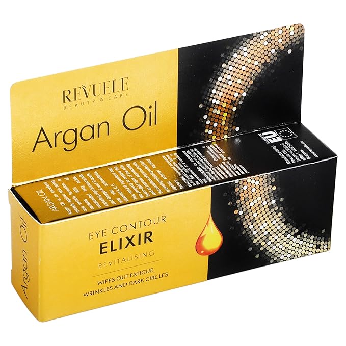 REVUELE ARGAN OIL Eye Contour Elixir Revitalizing Wipes out fatigue, wrinkles & dark circles, 25ml