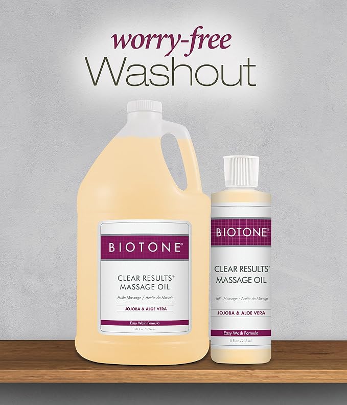 Biotone Clear Results Massage Oil, 8 Ounce