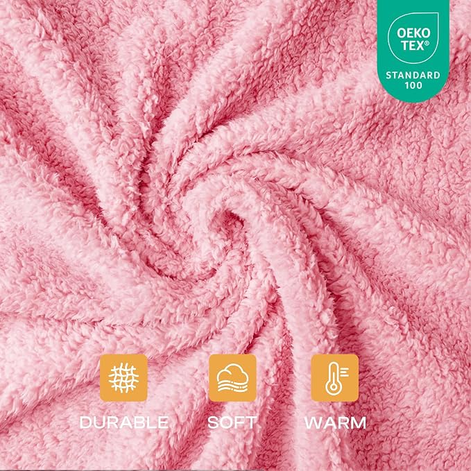 Luciphia 3 Pack Soft Sherpa Fleece Blankets for Dogs Cats Puppies,23"x16" | Fluffy Throw Blanket Washeble for Crate Bed Couch Indoor. Cozy Pet Blanket, Puppy Essentials Dog gift,Blue/Pink/Grey,Small