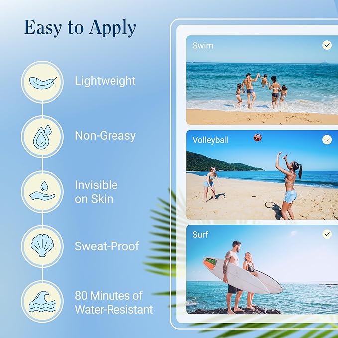 Florida Glow Water Based Sunscreen Lotion SPF 50, 8 OZ Pack of 1 - Florida keys and Hawaii act 104 reef compliant (oxybenzone and octinoxate free)- great for Kids and sports