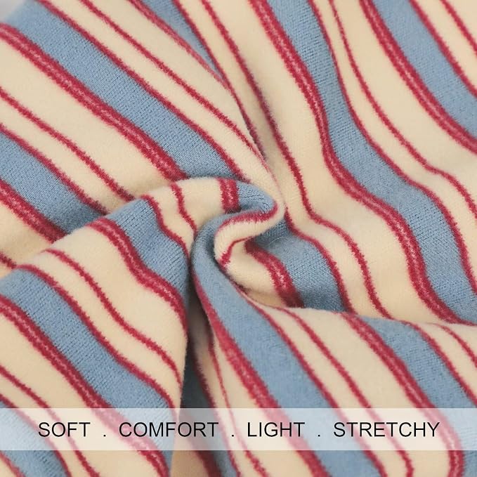 Paiaite Stylish Striped Block Dog Shirt Breathable Clothes Red&Blue XL | Wrinkle resistant comfy wear, suitable for small medium large dogs, great daily outfit Warm for all pet lovers