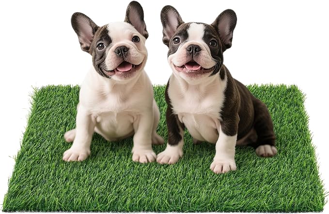 Replacement Artificial Grass Pee Pads for Dogs Potty Training to Pee & Poop | Faster Drainage, Washable, Easy to Clean & Dry Fake Grass for Puppy Pets, Protect Floor Furnitures of Apartment Balcony Patio