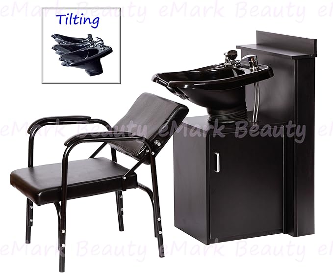 Beauty Salon Backwash Shampoo Bowl Salon Sink with Shampoo Cabinet TLC-13C-T-BC38-216