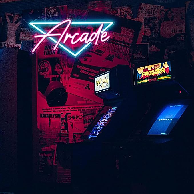 Kavaas Arcade Neon Sign, LED Arcade Signs for Arcade Room Decor | Retro Neon Sign for Boys Bedroom, Gaming Wall decor - Best Arcade Gifts for Teenage Boys, Christmas