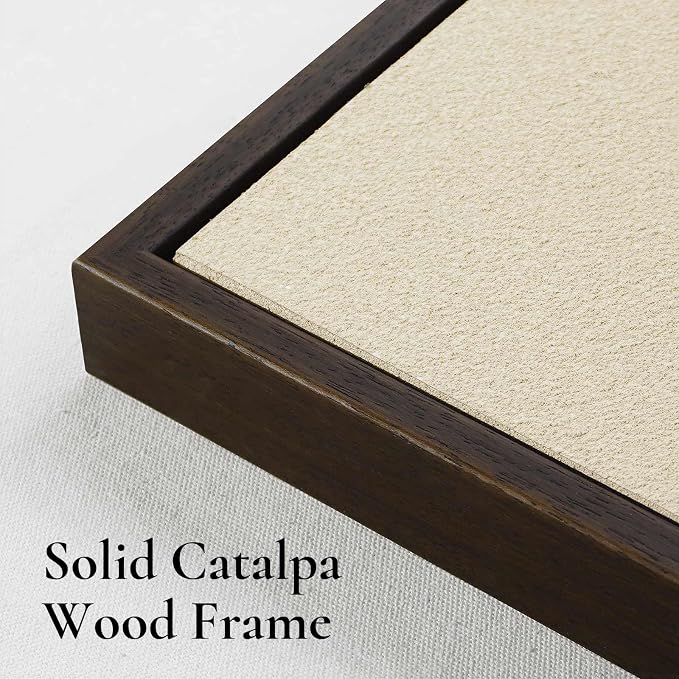 Thalasse Large 3-Piece 3D Textured Wall Art for Living Room, 24x36 Inch | Wabi Sabi Sandstone Relief Panels with Solid Wood Frames, Minimalist Wall Decor for Hallway and Entryways