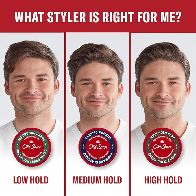Old Spice Fiji Pomade for Men, Loose Hold, Low Shine, Men's Hair Styling, 2.22 Oz Each, Twin Pack