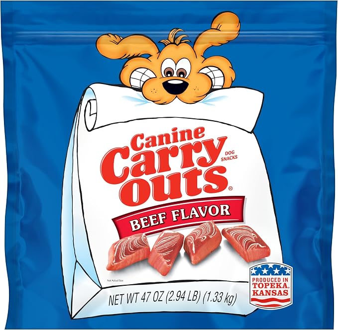 Canine Carry Outs Beef Flavor Dog Treats, 47 Ounce Bag