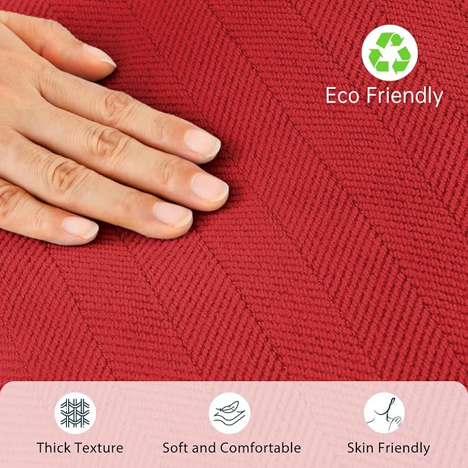 Red Pillow Covers 20x20 Set of 2 Chenille Throw Red Pillows Cushion Covers with Elegant Design Soft and Luxurious Decorative Pillows for Couch, Bed, and Home Decor