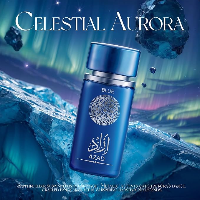 A CENTER Cologne for Men Set of 4PCS Combo Scent Inclue AZAD&AZAD Blue&Lion Black&Blue 100Ml Each Fragrance Gift Set for Men All Day Use