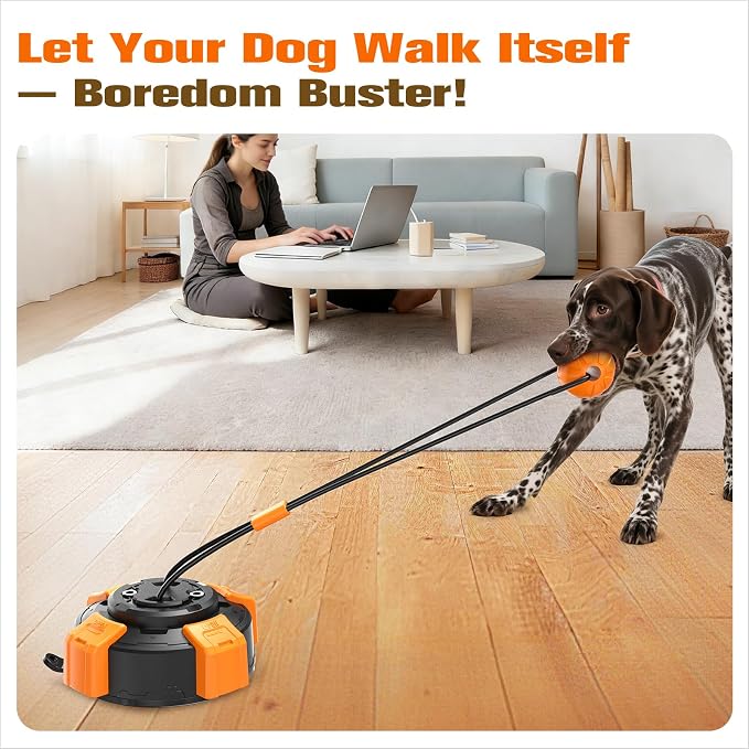 BSISUERM Upgraded Strong Suction Cup Tug of War Dog Rope Toy Interactive Enrichment Toys for Aggressive Chewers Molar Ball Chew Toy with Teeth Cleaning for Mental Stimulation & Boredom Relief