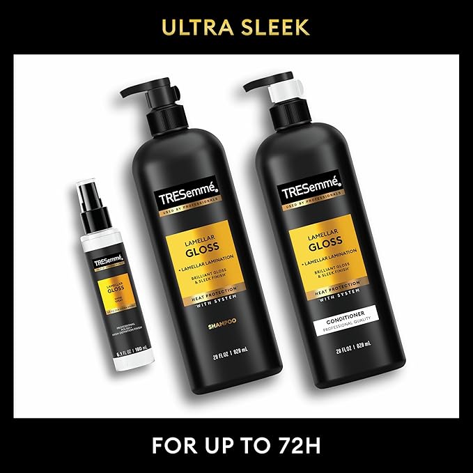 TRESemmé - Shampoo Lamellar Gloss 3 Pk Regimen Collection Pack For Brilliant Gloss & Sleek Finish Ultimate Shine 28Oz(2)and 6.1Oz