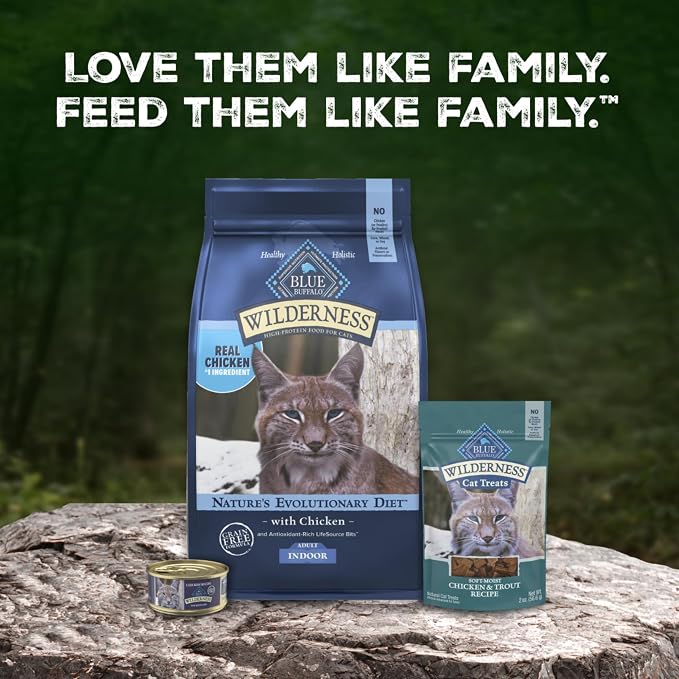 Blue Buffalo Wilderness Chicken Adult Indoor Dry Cat Food, Grain-Free 15 lb | Real Chicken #1 Ingredient, Grain-Free Recipe, High Protein Nutrition, Antioxidant-Rich LifeSource Bits