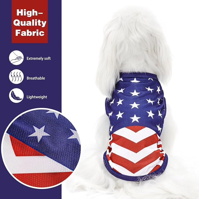 American Flag Inspired Dog Vest: Perfect Dog Shirt, Ideal Tank Top for Everyday Wear, Independence Day Celebrations Quality Materials for a Cute and Stylish Look Classic Blue Star 3XL