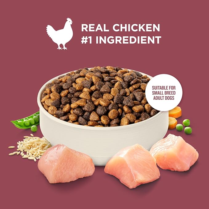 Nutrish Small Breed Dry Dog Food with Chicken, 13 lb. Bag (Rachael Ray) | Suitable for Small Adult Dogs, Veterinarian Reviewed Formula, Made with No Artificial Flavors